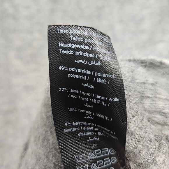 Ikks Gray Soft Wool blend Turtleneck Studded Tunic Sweater - Picture 4 of 9